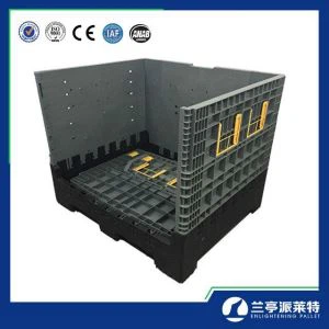 Satılık Yüksek-Kaliteli Ağır Hizmet Büyük Sanayi Katlanabilir Plastik Palet Konteyneri