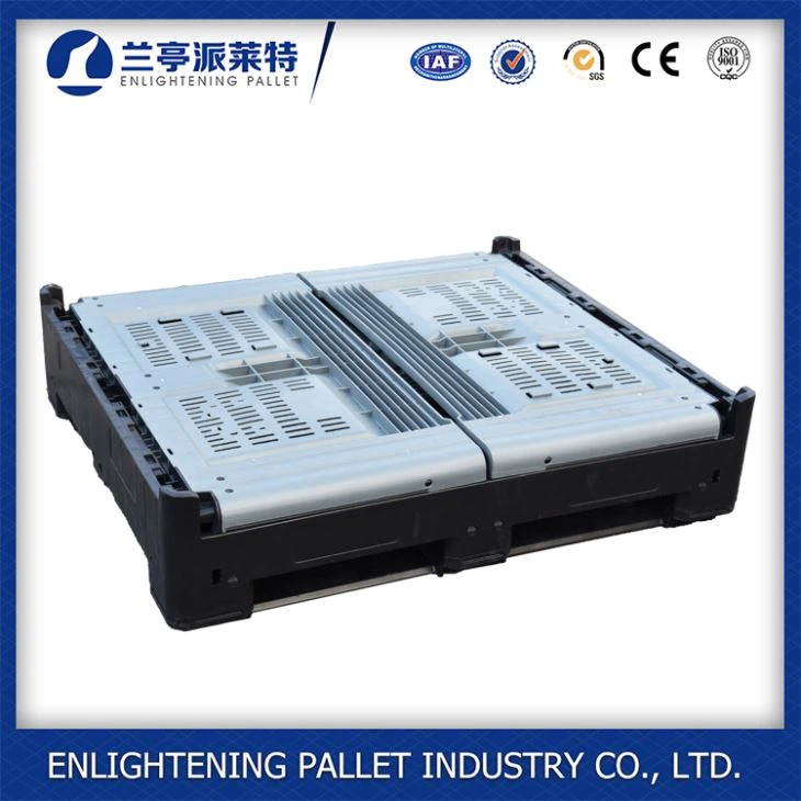 Hdpe Bulk Heavy Duty Satckable Large Vented Fruit Folding Plastic Pallet Bin