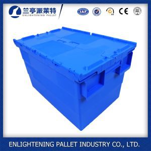 85L Plastik İstiflenebilir ve Yuvalanabilir Menteşeli Kapaklı Taşıma Konteyneri