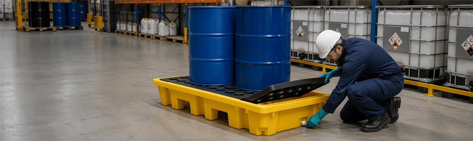 Inspect-Anti-Spill-Pallet-Sump-and-Drain Inspect-Anti-Spill-Pallet-Sump-and-Drain